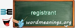 WordMeaning blackboard for registrant